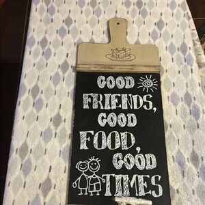 Chalkboard Cutting Board with Fun Quote